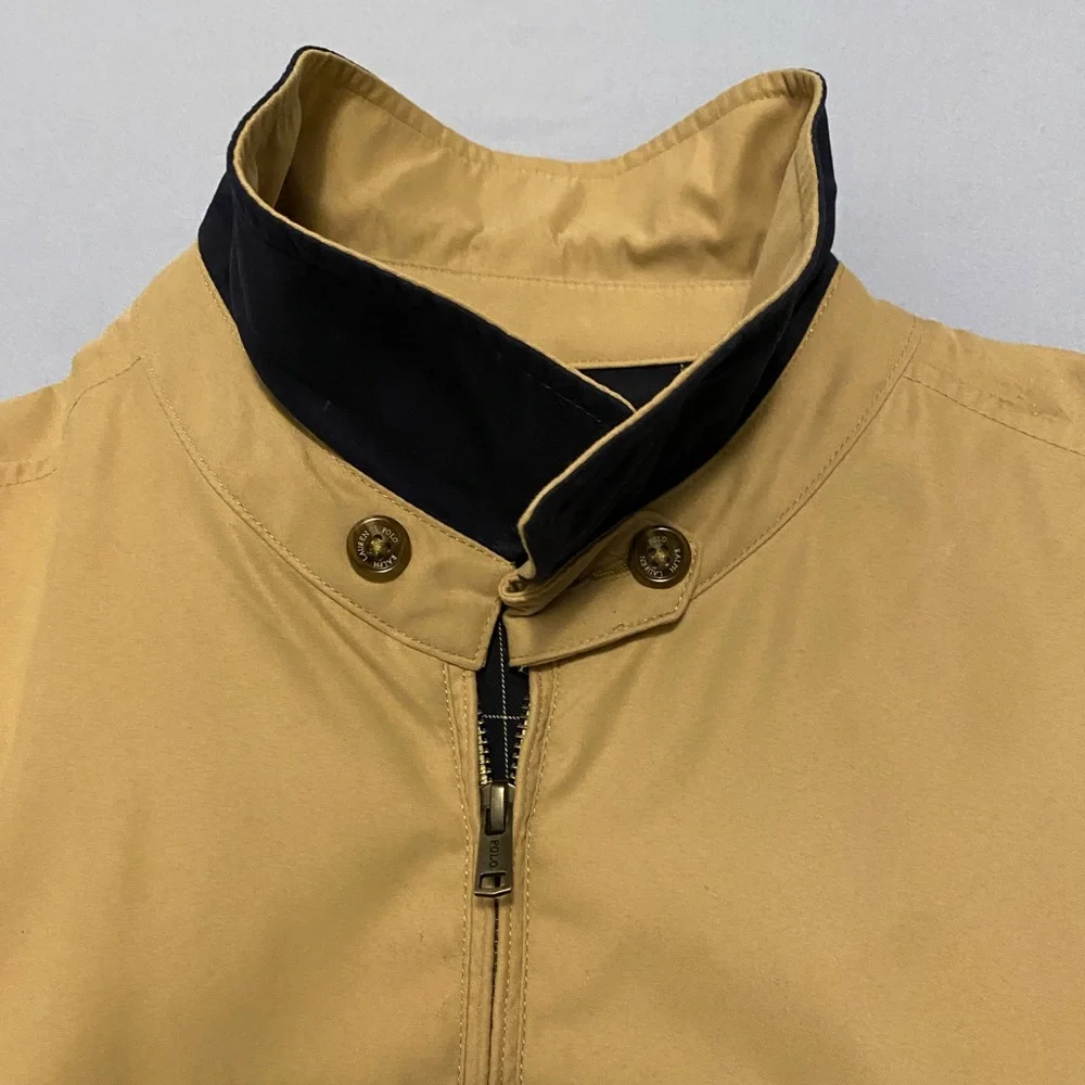 Polo Ralph Lauren Men’s Bi-Swing Jacket Windbreaker Khaki Tan Brown Large - Picture 5 of 14